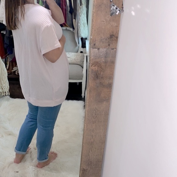 Time and Tru pink waffle knit top size xxxlarge - Picture 3 of 6